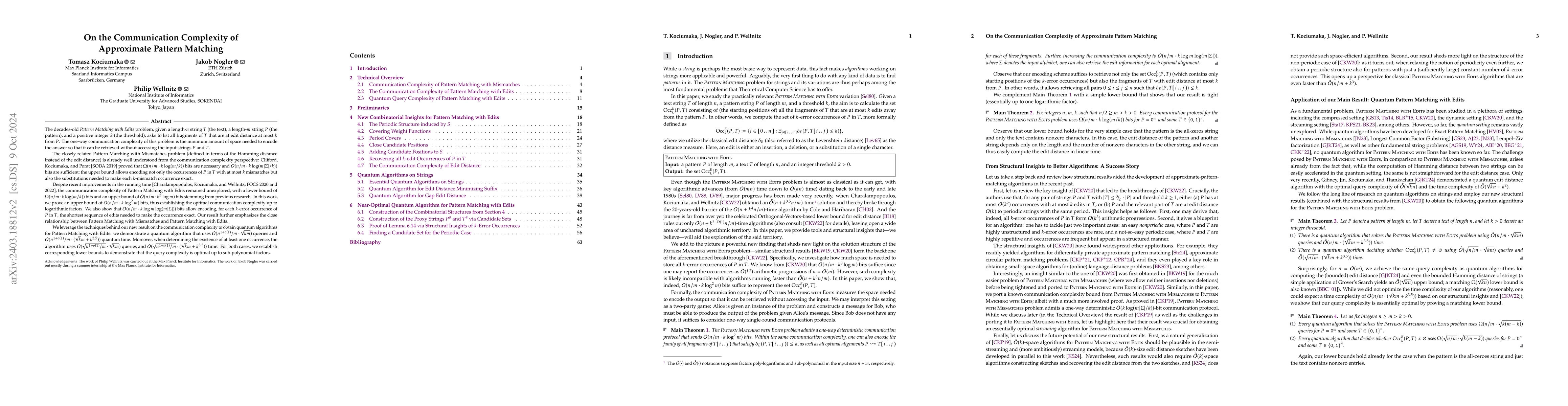 Thumbnail for On the Communication Complexity of Approximate Pattern Matching
