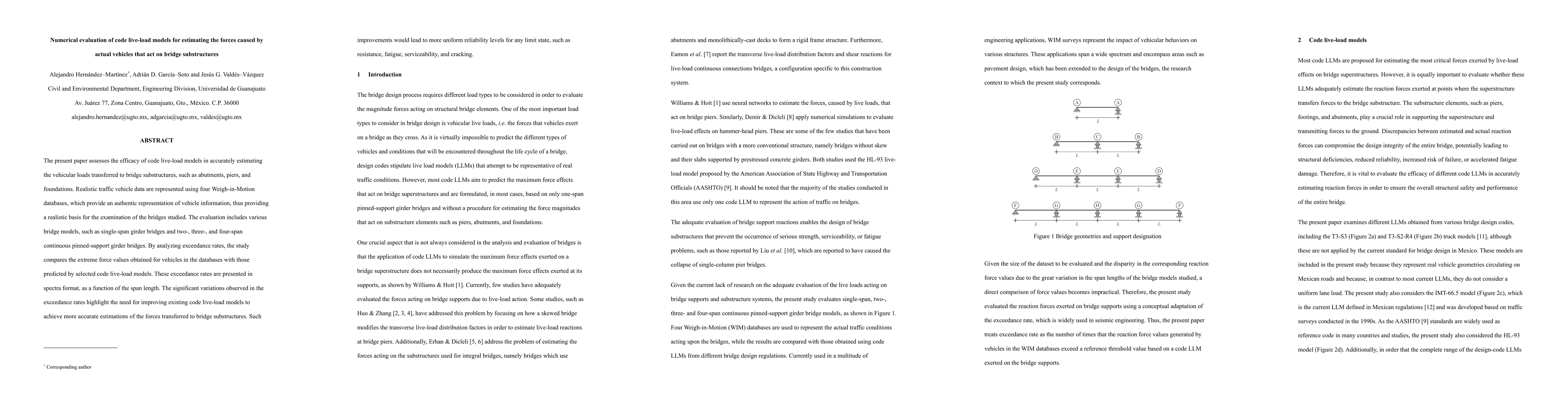 Thumbnail for Numerical evaluation of code live-load models for estimating the forces
  caused by actual vehicles that act on bridge substructures