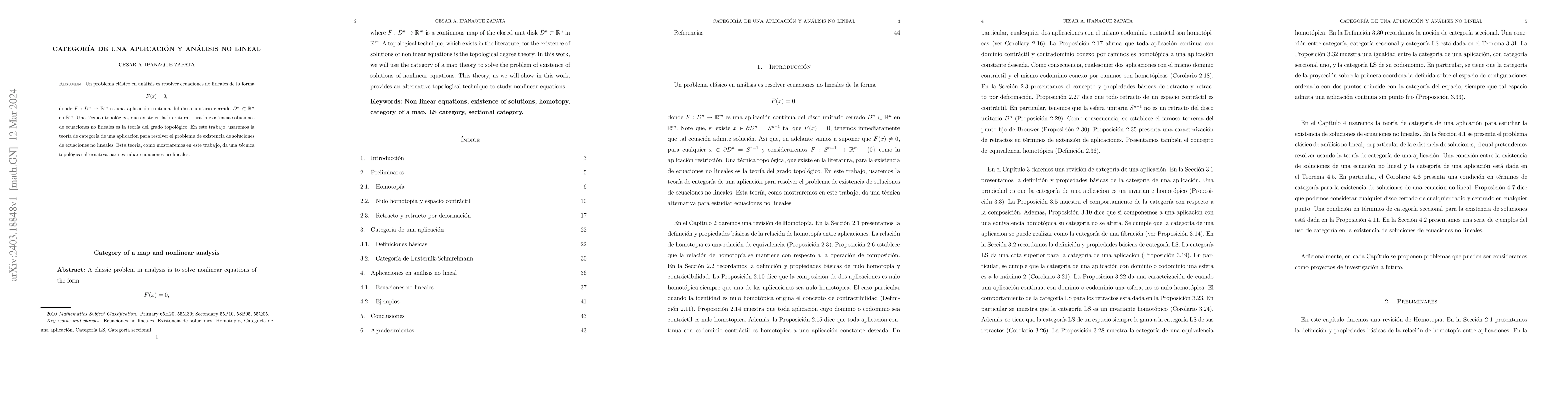 Thumbnail for Category of a map and nonlinear analysis