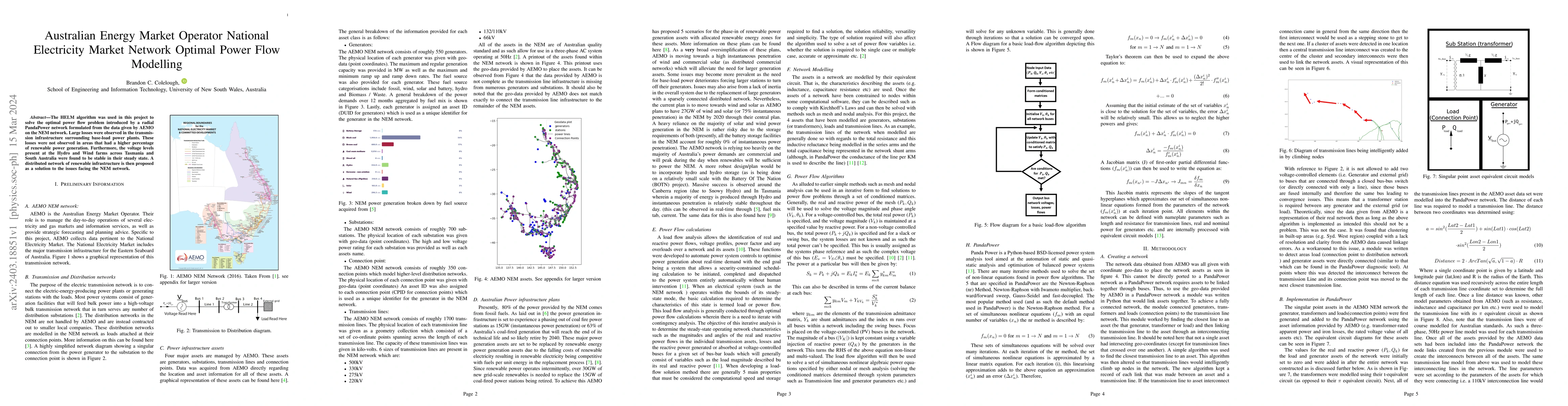 Thumbnail for Australian Energy Market Operator National Electricity Market Network
  Optimal Power Flow Modelling