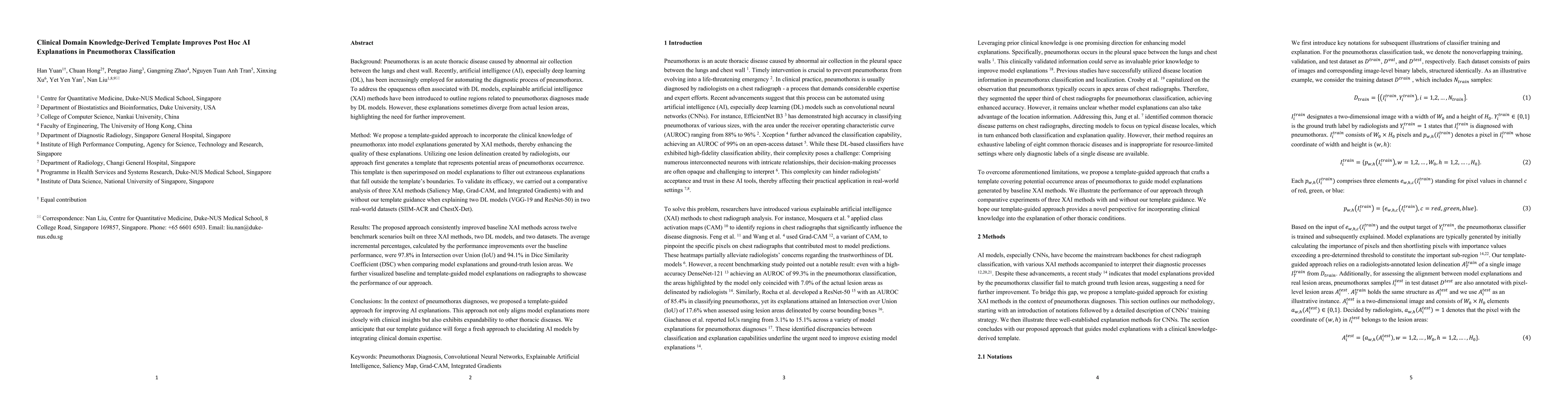 Thumbnail for Clinical Domain Knowledge-Derived Template Improves Post Hoc AI
  Explanations in Pneumothorax Classification