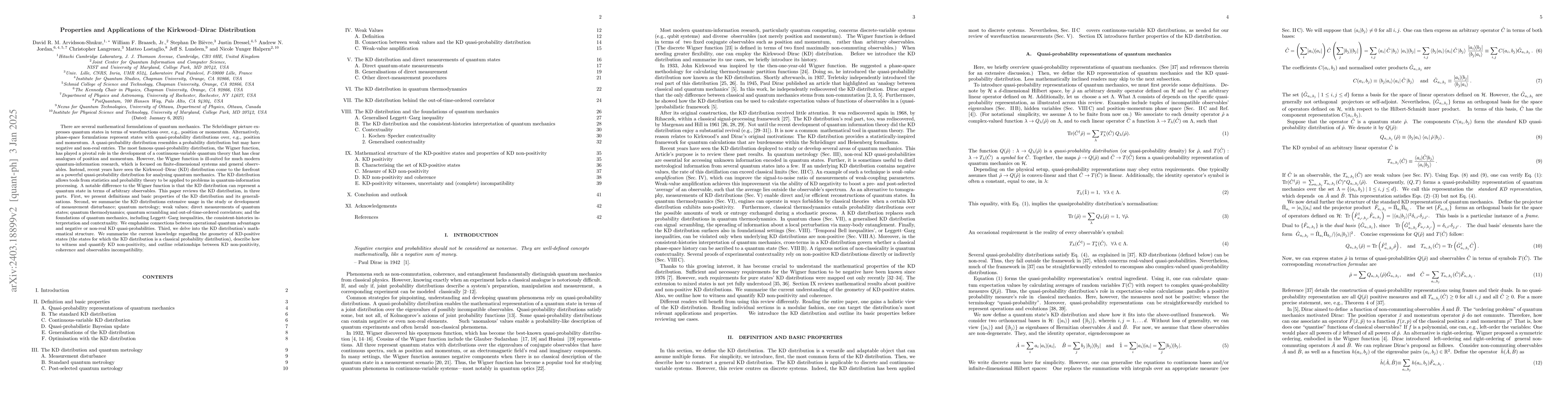 Thumbnail for Properties and Applications of the Kirkwood-Dirac Distribution