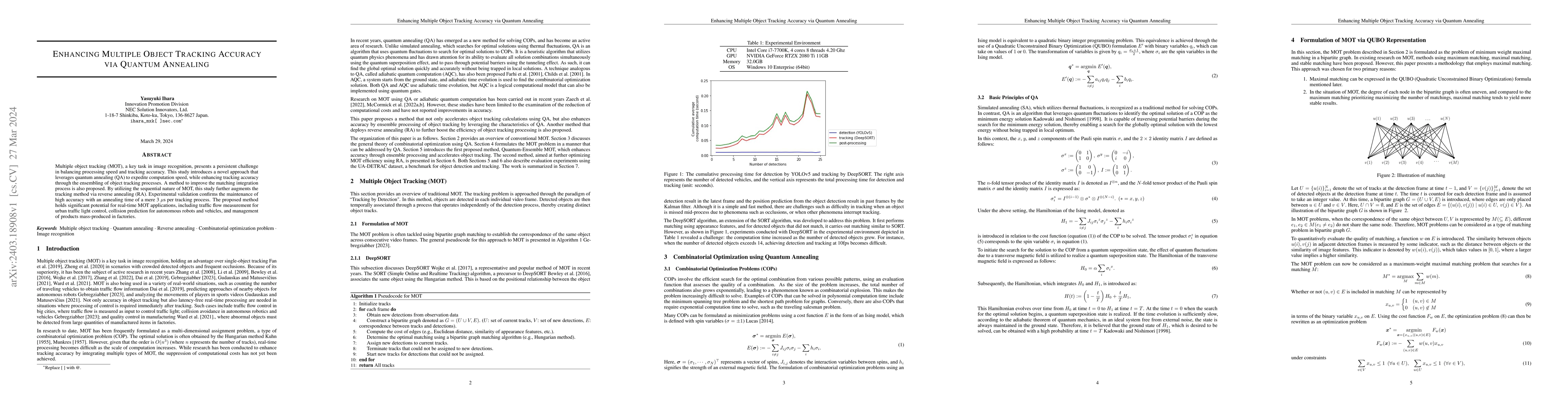 Thumbnail for Enhancing Multiple Object Tracking Accuracy via Quantum Annealing