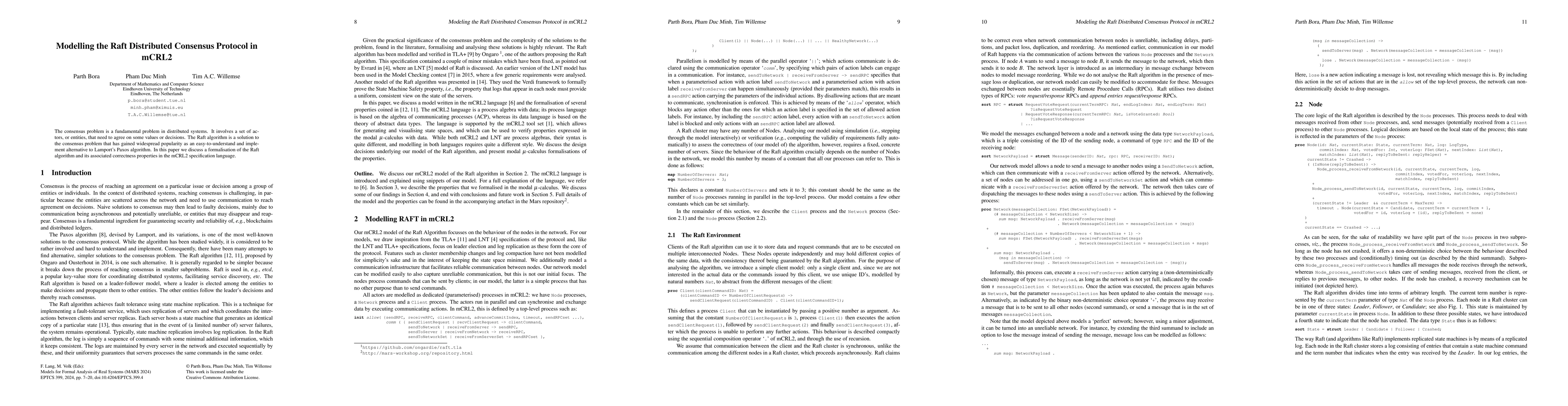 Thumbnail for Modelling the Raft Distributed Consensus Protocol in mCRL2