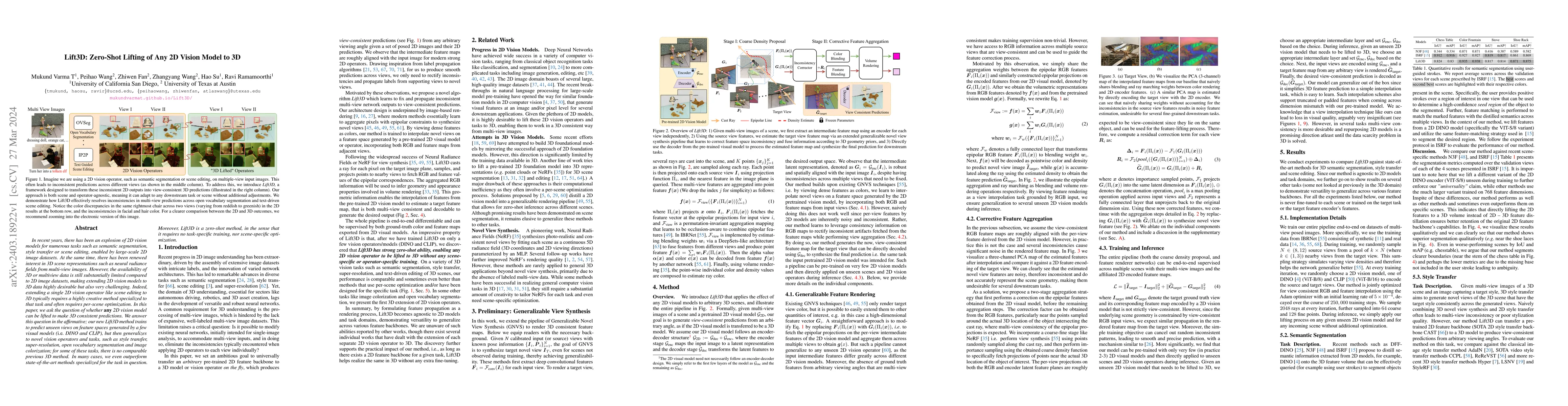 Thumbnail for Lift3D: Zero-Shot Lifting of Any 2D Vision Model to 3D