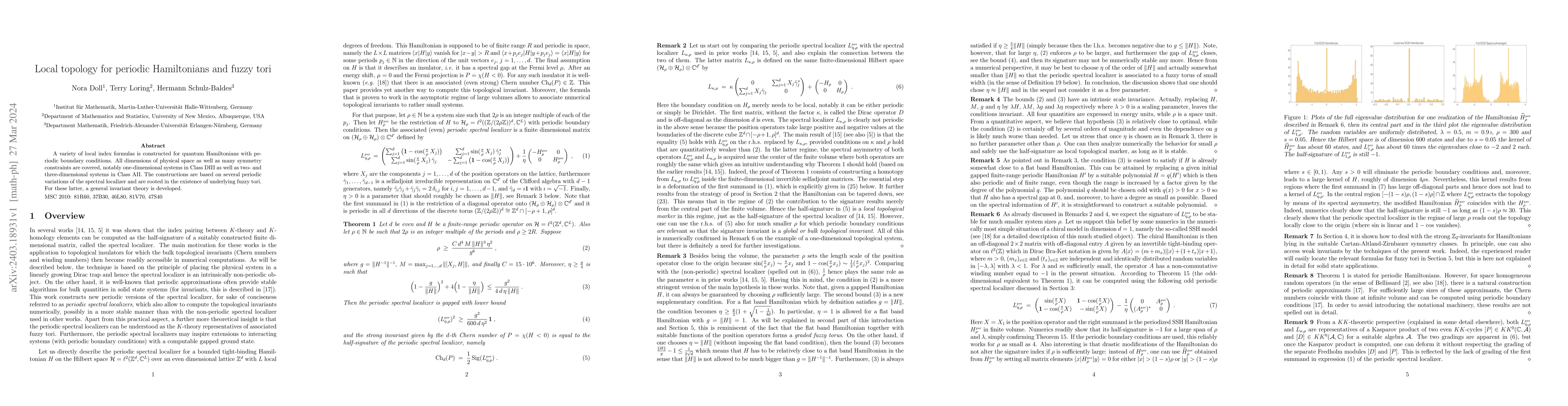 Thumbnail for Local topology for periodic Hamiltonians and fuzzy tori