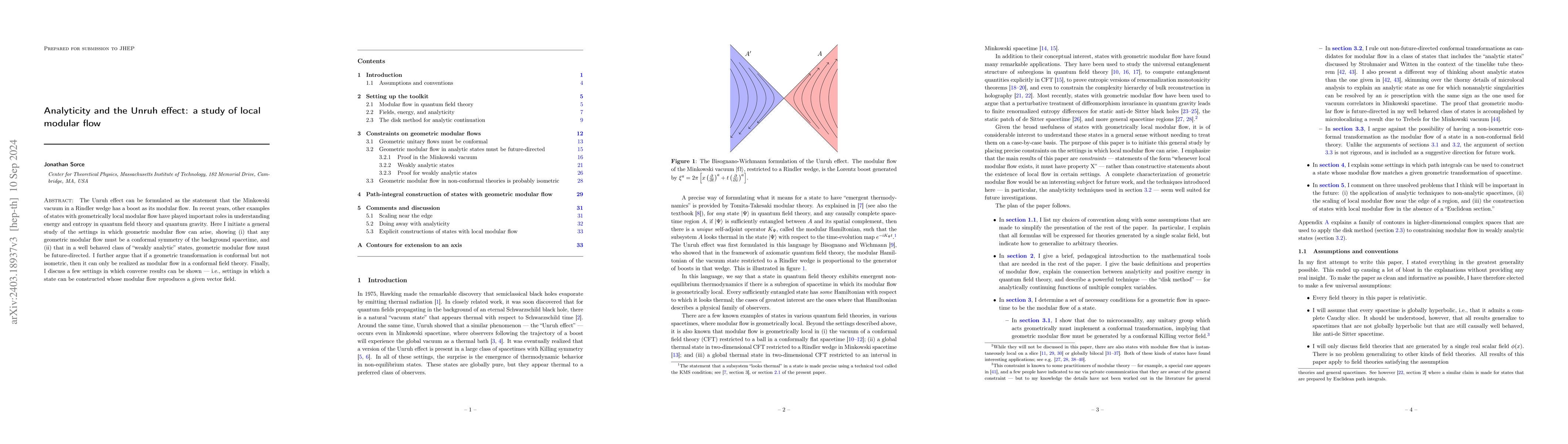 Thumbnail for Analyticity and the Unruh effect: a study of local modular flow