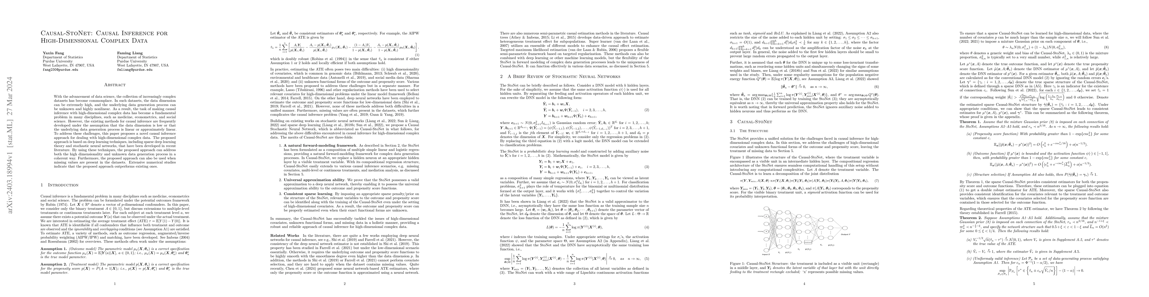 Thumbnail for Causal-StoNet: Causal Inference for High-Dimensional Complex Data