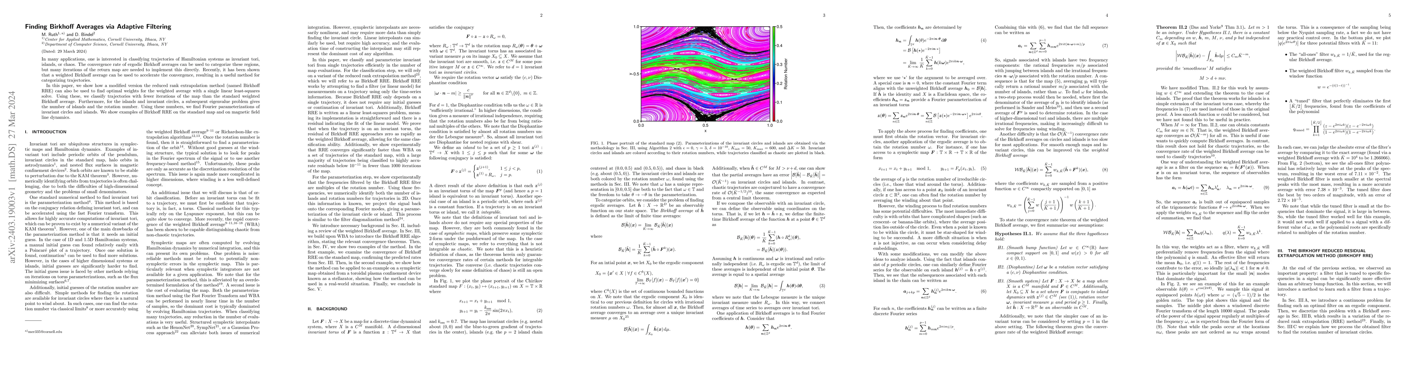 Thumbnail for Finding Birkhoff Averages via Adaptive Filtering