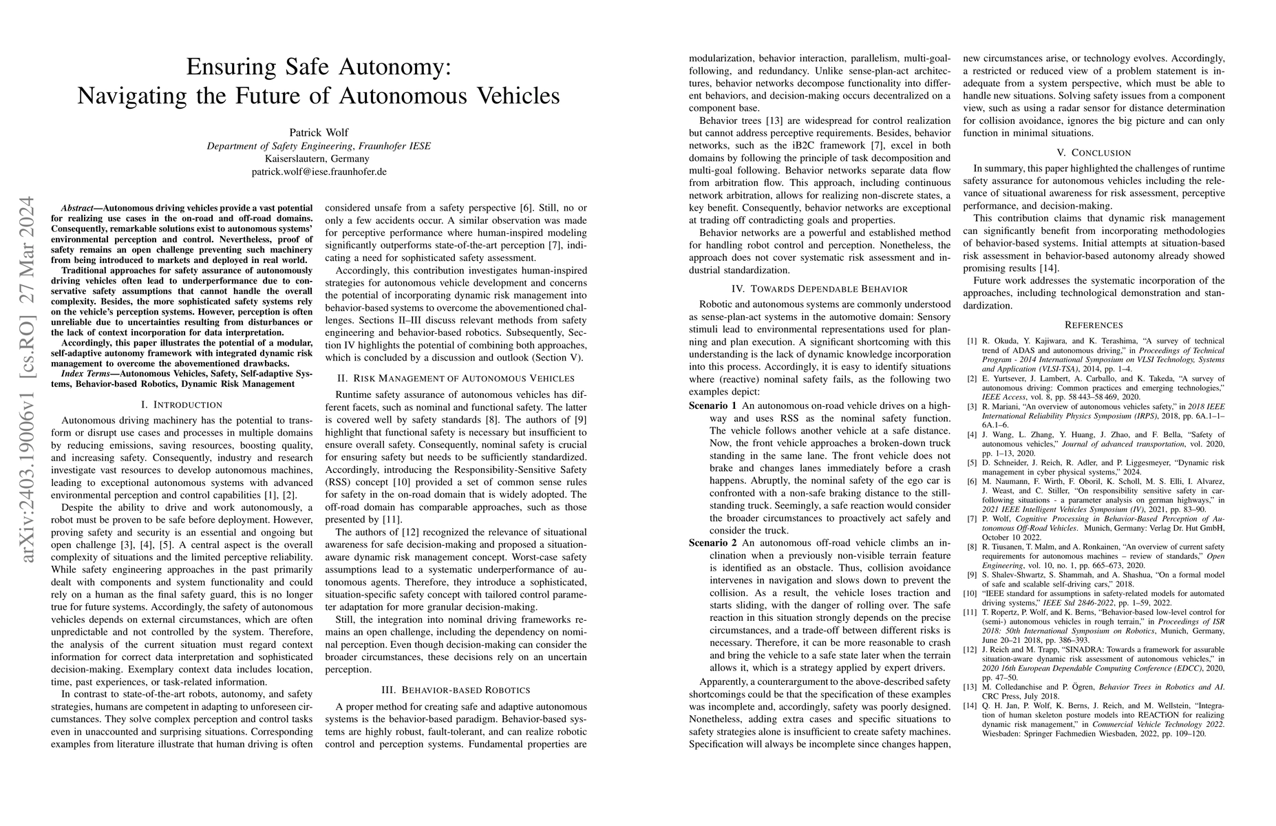 Thumbnail for Ensuring Safe Autonomy: Navigating the Future of Autonomous Vehicles