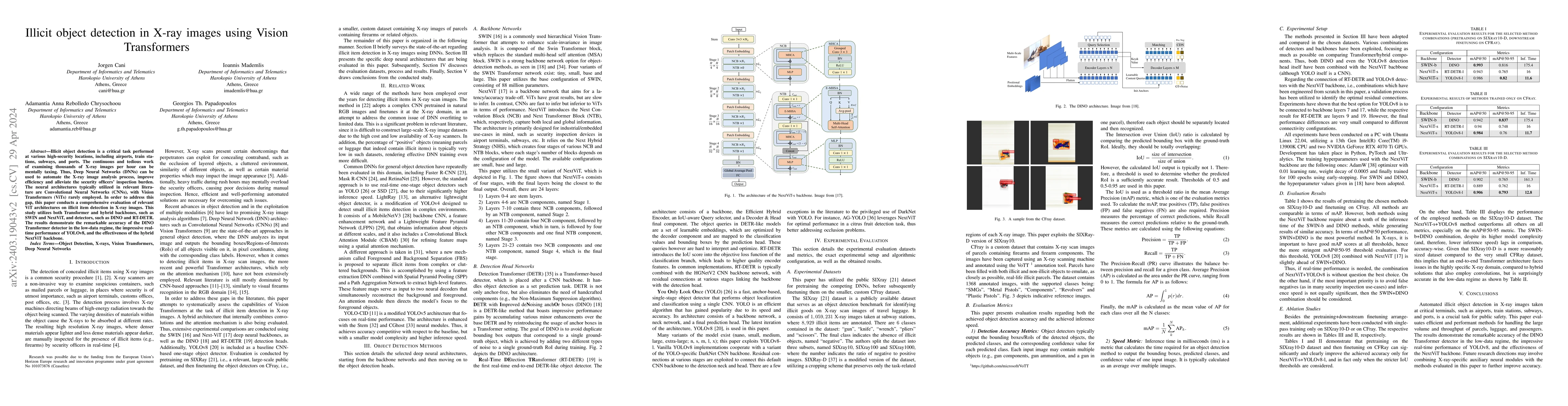 Thumbnail for Illicit object detection in X-ray images using Vision Transformers