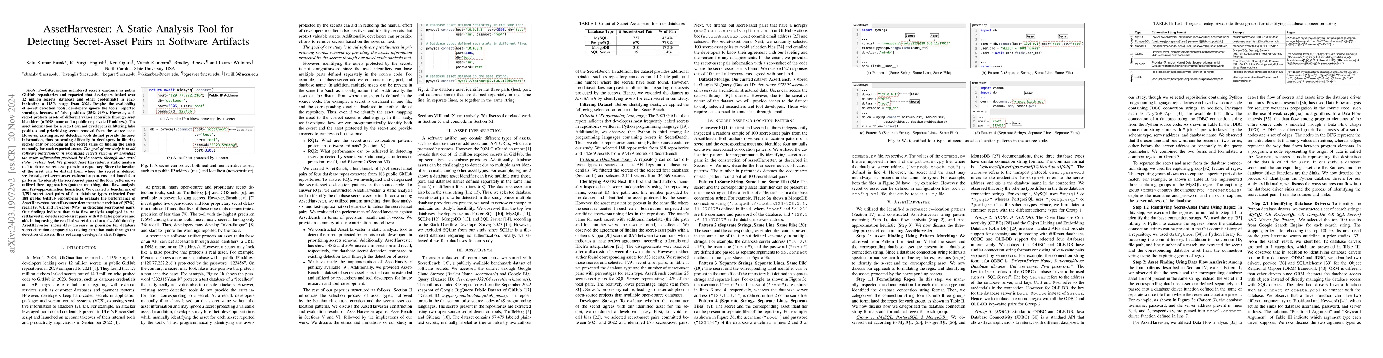 Thumbnail for AssetHarvester: A Static Analysis Tool for Detecting Assets Protected by
  Secrets in Software Artifacts