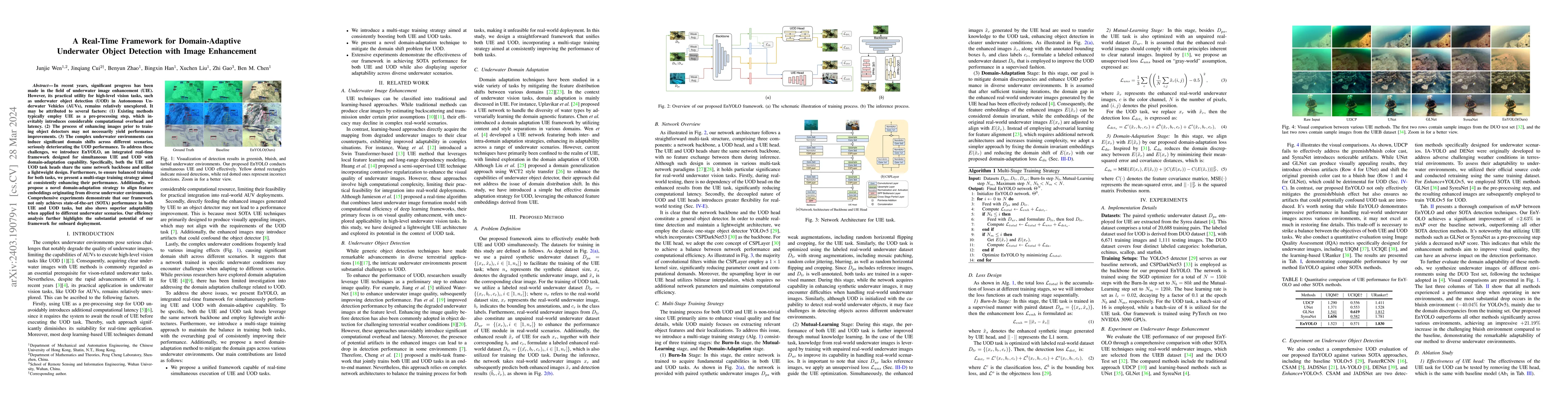 Thumbnail for A Real-Time Framework for Domain-Adaptive Underwater Object Detection
  with Image Enhancement