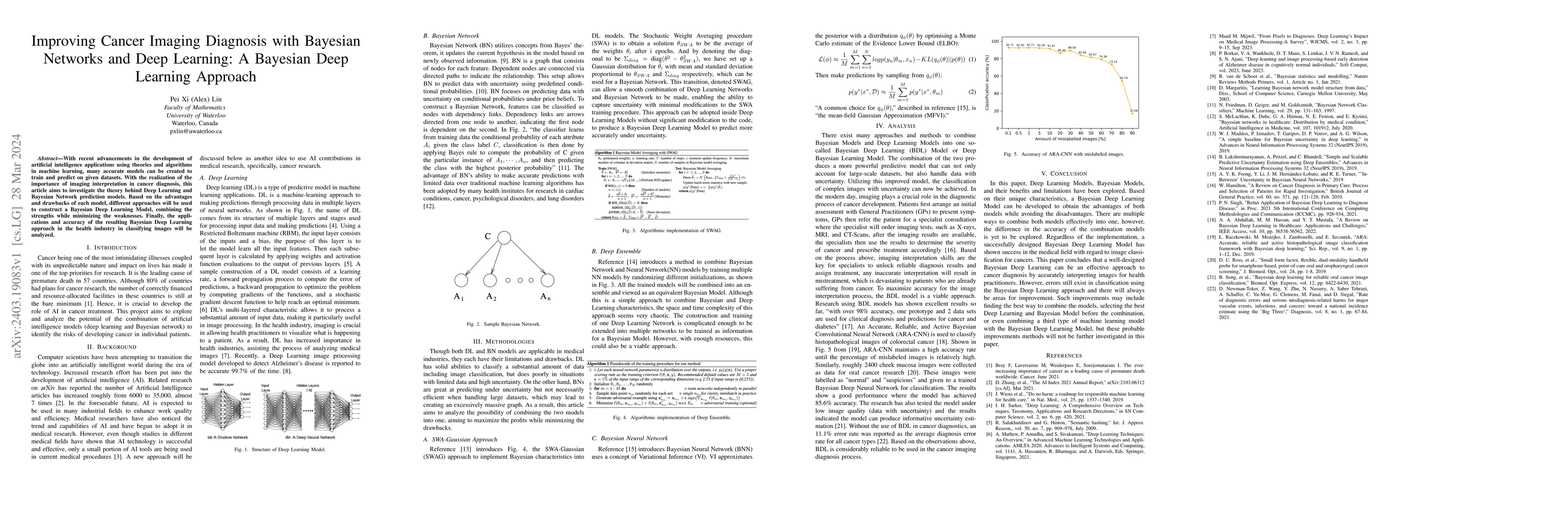 Thumbnail for Improving Cancer Imaging Diagnosis with Bayesian Networks and Deep
  Learning: A Bayesian Deep Learning Approach