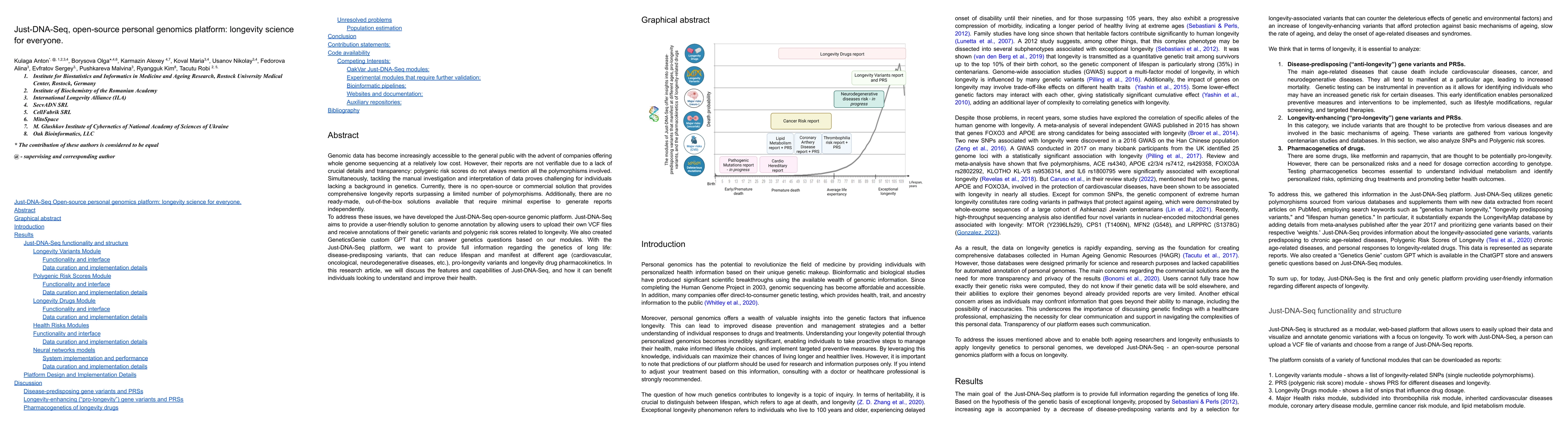 Thumbnail for Just-DNA-Seq, open-source personal genomics platform: longevity science
  for everyone