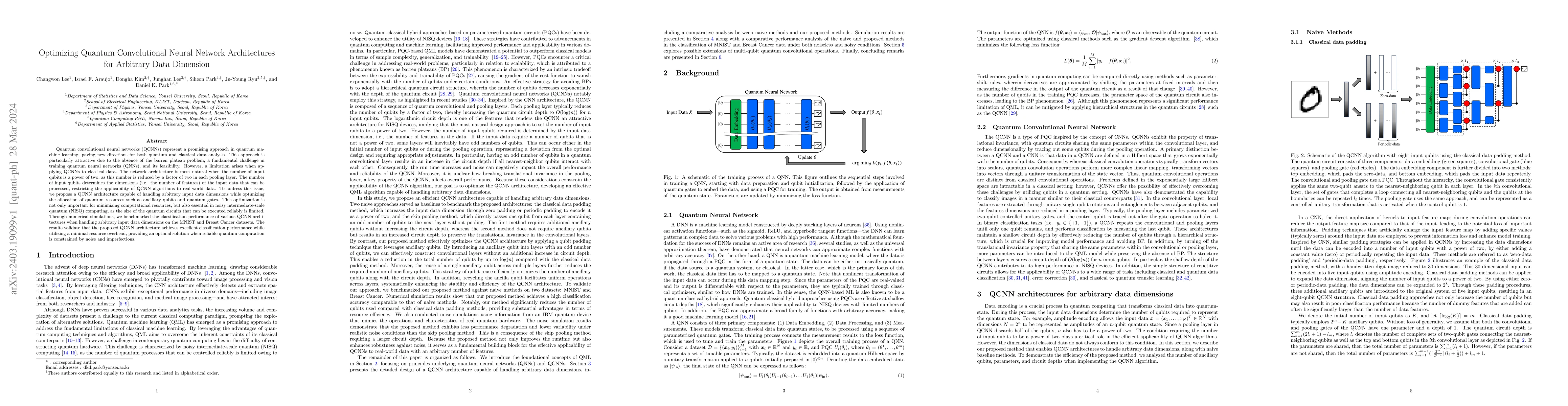 Thumbnail for Optimizing Quantum Convolutional Neural Network Architectures for
  Arbitrary Data Dimension
