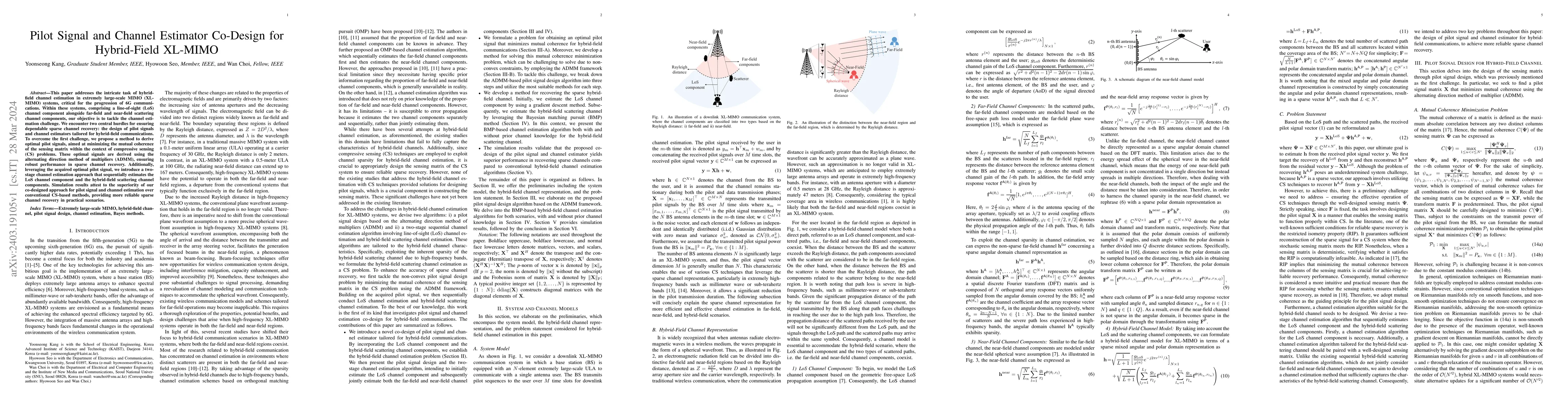 Thumbnail for Pilot Signal and Channel Estimator Co-Design for Hybrid-Field XL-MIMO