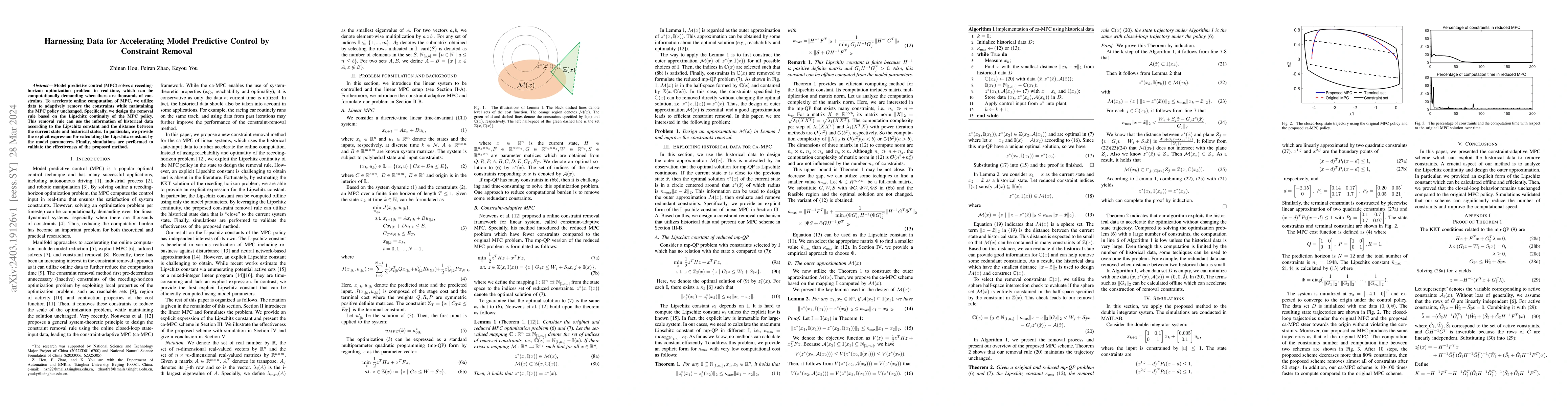 Thumbnail for Harnessing Data for Accelerating Model Predictive Control by Constraint
  Removal