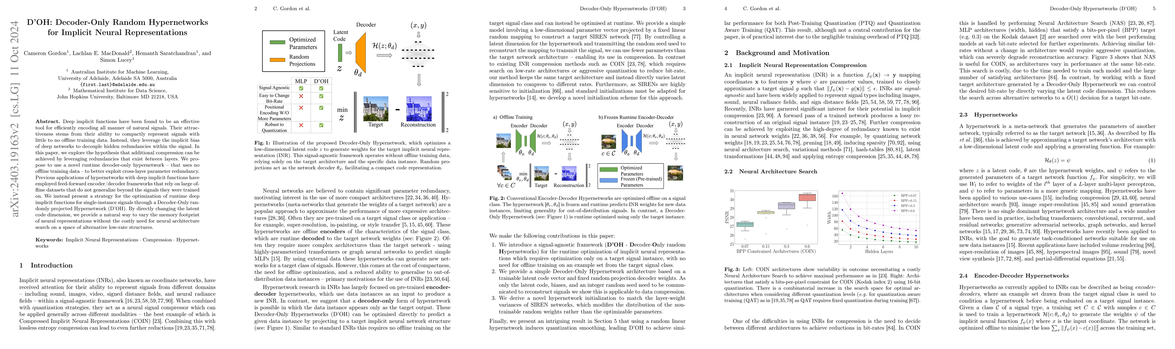 Thumbnail for D'OH: Decoder-Only random Hypernetworks for Implicit Neural
  Representations