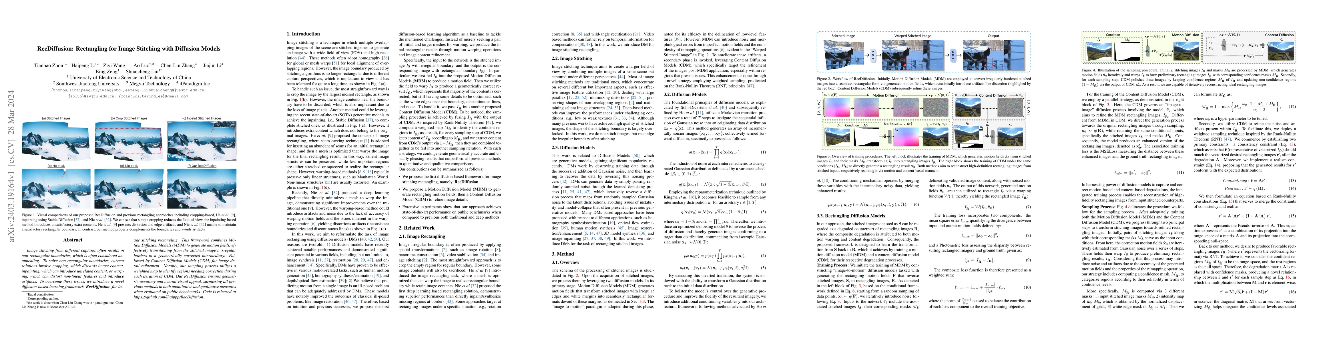 Thumbnail for RecDiffusion: Rectangling for Image Stitching with Diffusion Models