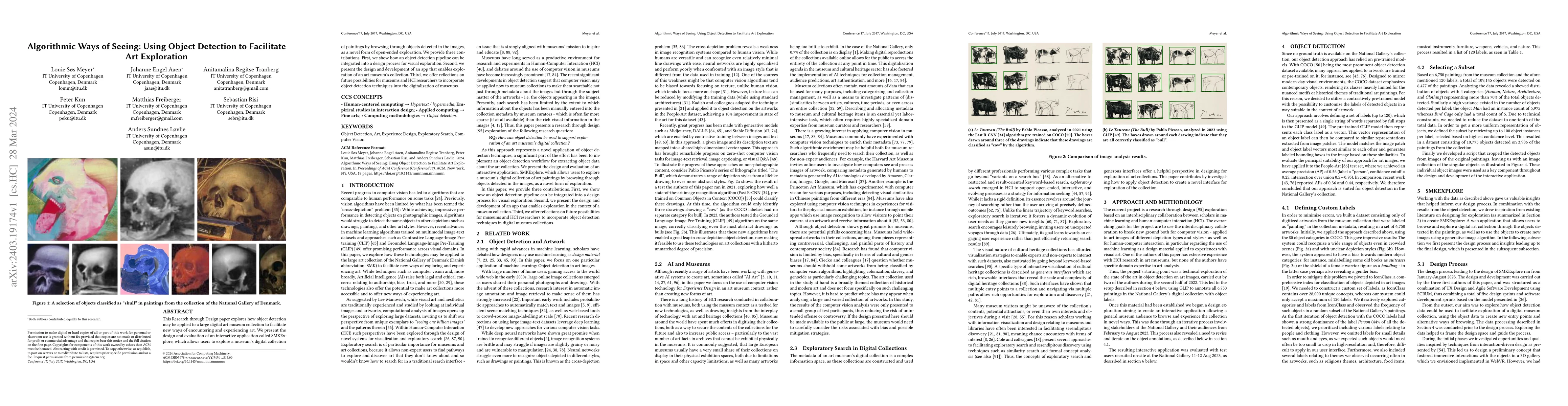 Thumbnail for Algorithmic Ways of Seeing: Using Object Detection to Facilitate Art
  Exploration