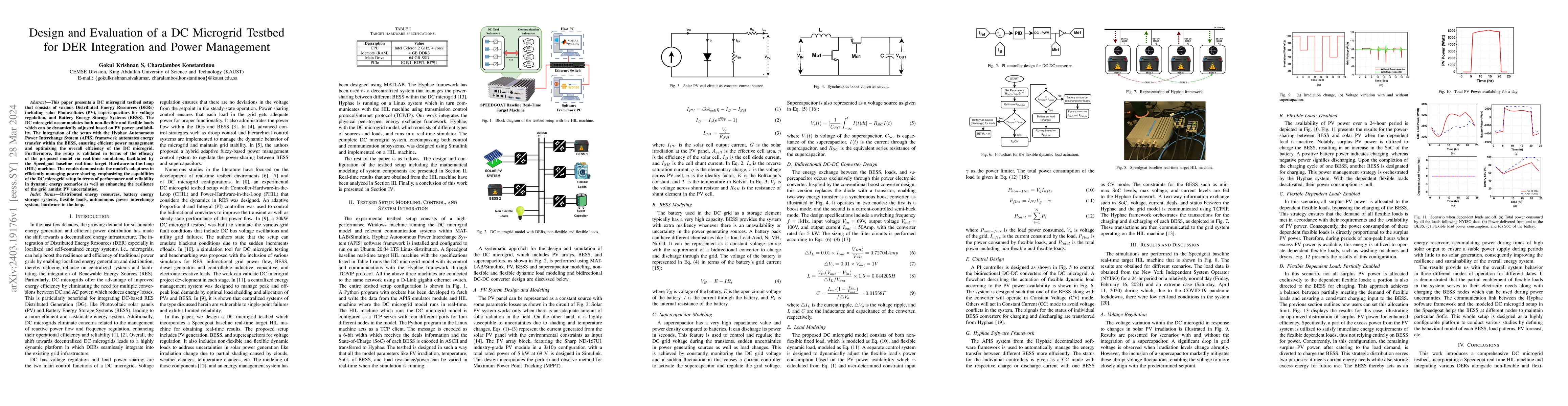 Thumbnail for Design and Evaluation of a DC Microgrid Testbed for DER Integration and
  Power Management