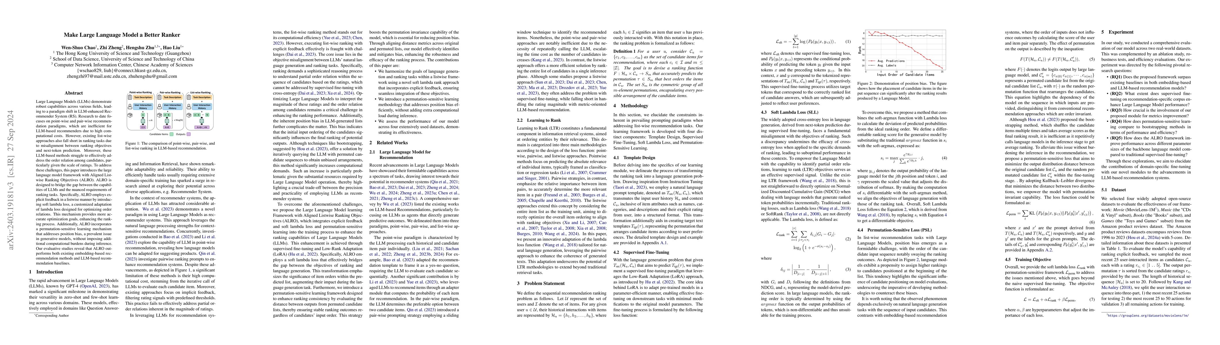 Thumbnail for Make Large Language Model a Better Ranker