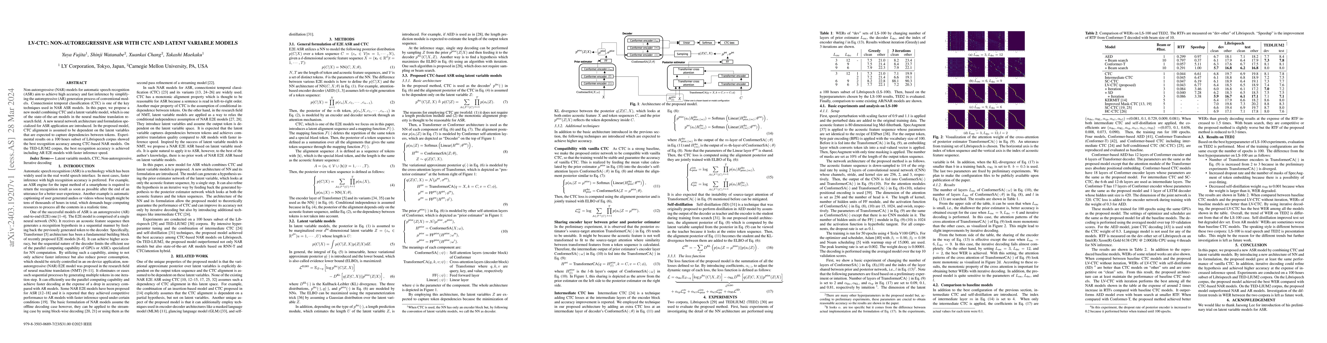 Thumbnail for LV-CTC: Non-autoregressive ASR with CTC and latent variable models