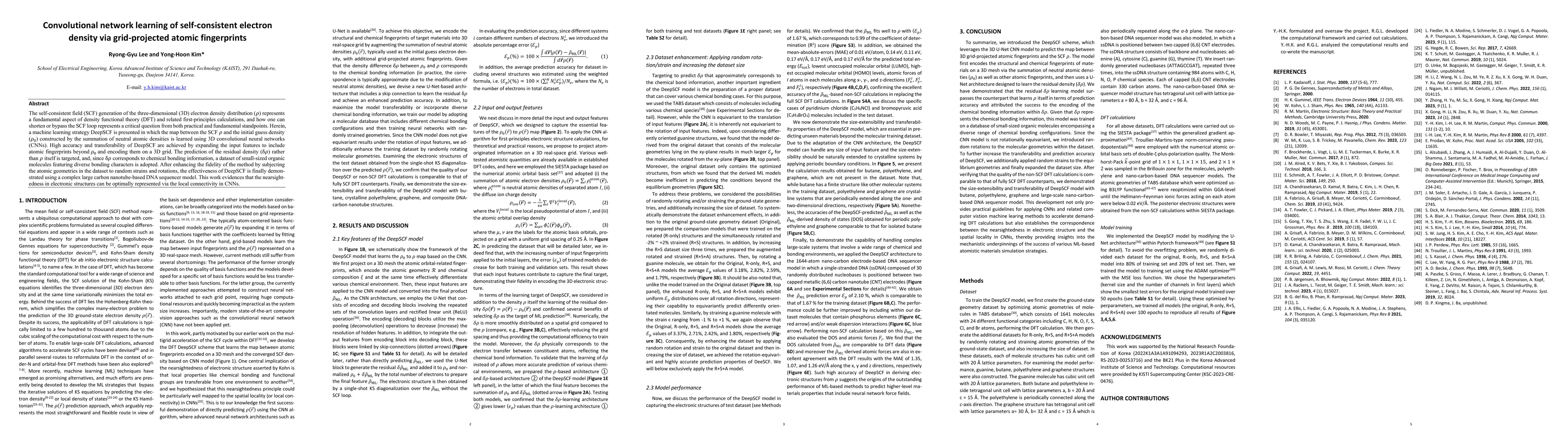 Thumbnail for Convolutional network learning of self-consistent electron density via
  grid-projected atomic fingerprints