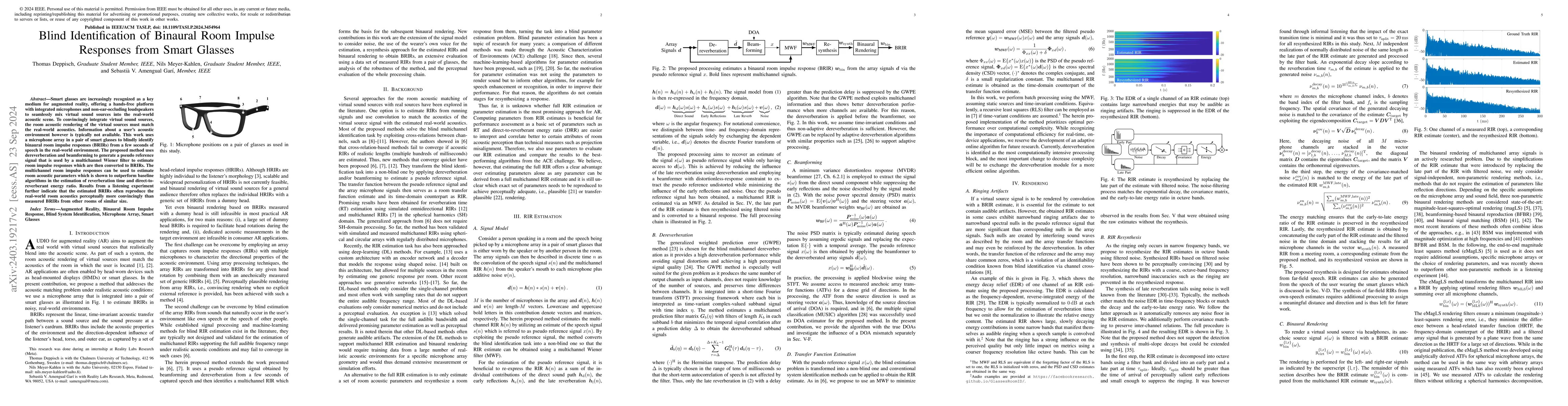 Thumbnail for Blind Identification of Binaural Room Impulse Responses from Smart
  Glasses