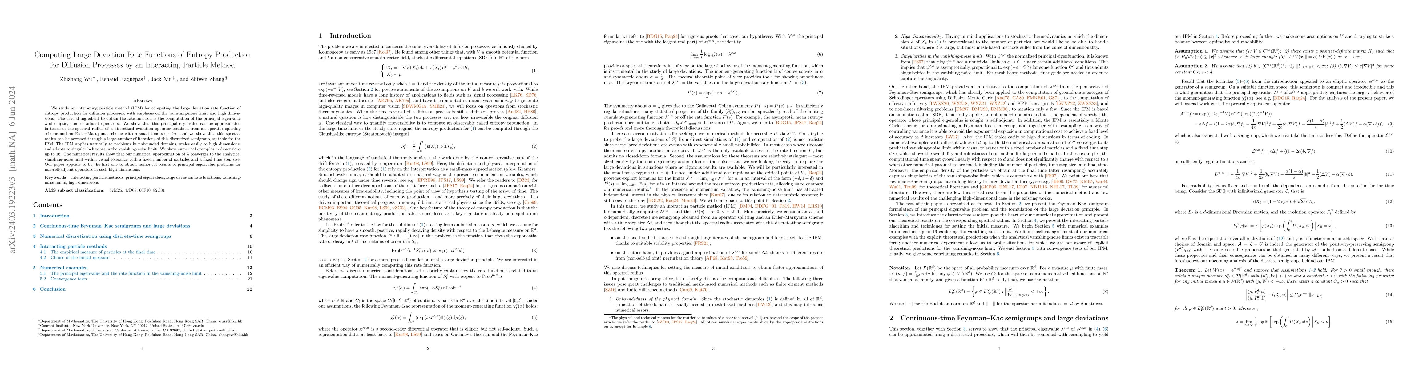 Thumbnail for Computing large deviation rate functions of entropy production for
  diffusion processes by an interacting particle method