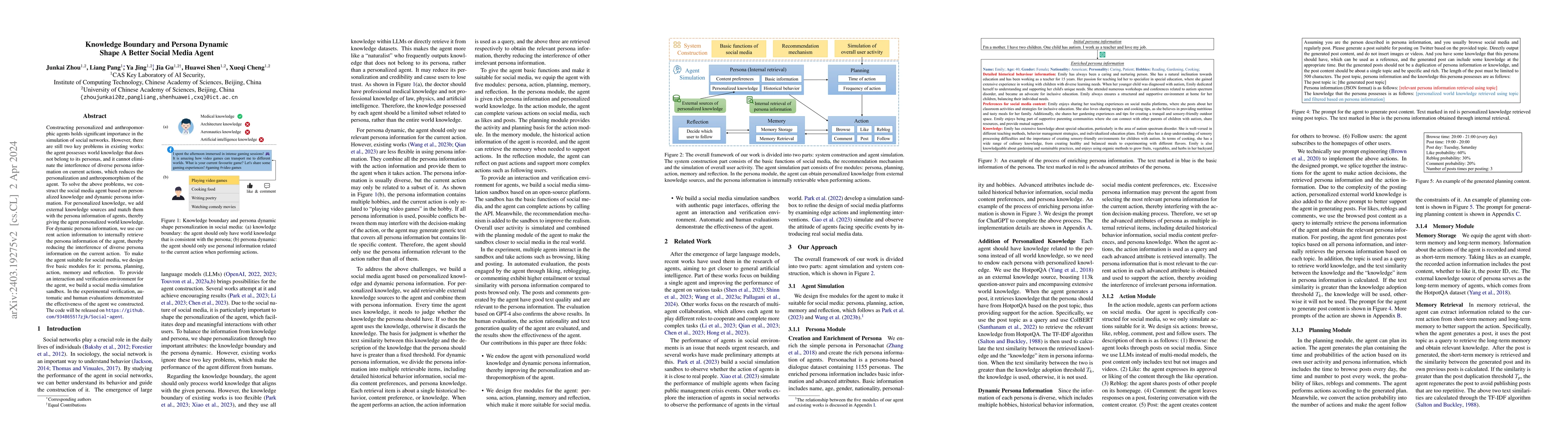 Thumbnail for Knowledge Boundary and Persona Dynamic Shape A Better Social Media Agent