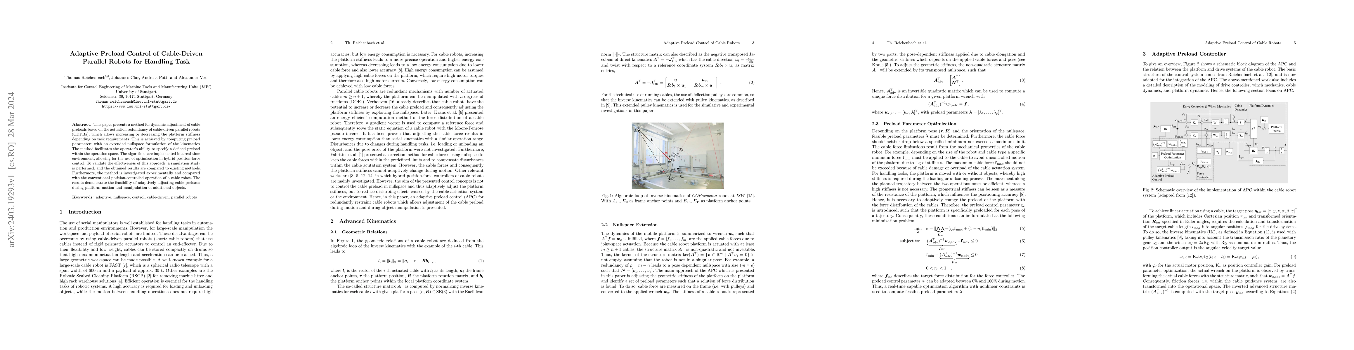 Thumbnail for Adaptive Preload Control of Cable-Driven Parallel Robots for Handling
  Task
