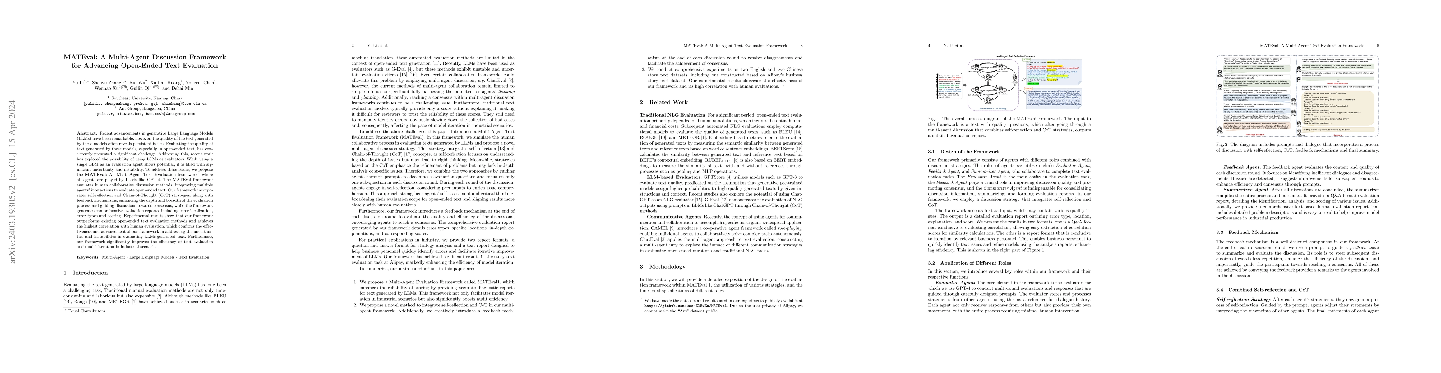 Thumbnail for MATEval: A Multi-Agent Discussion Framework for Advancing Open-Ended
  Text Evaluation