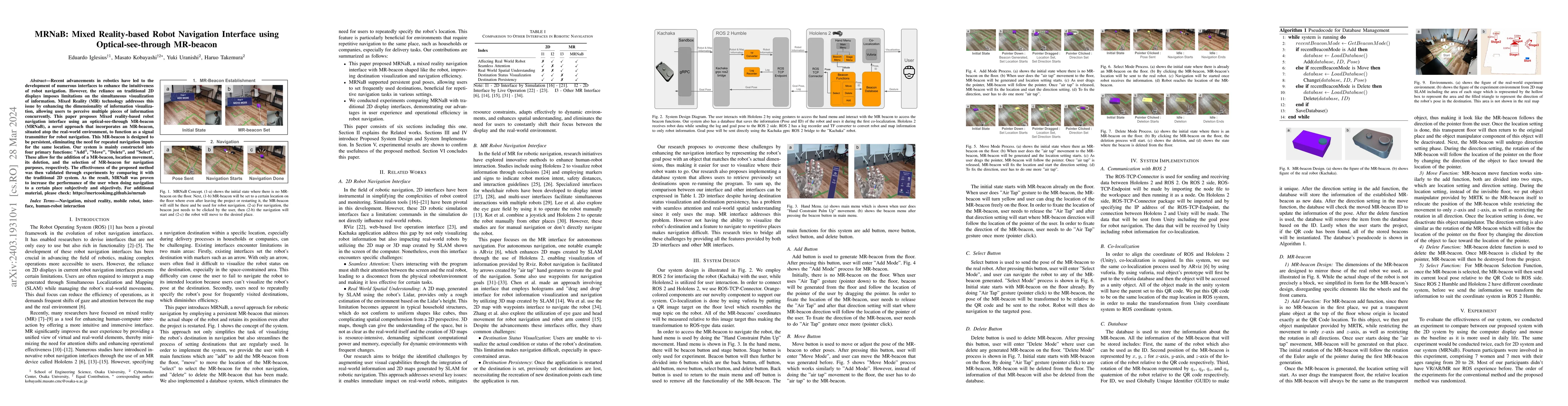 Thumbnail for MRNaB: Mixed Reality-based Robot Navigation Interface using
  Optical-see-through MR-beacon