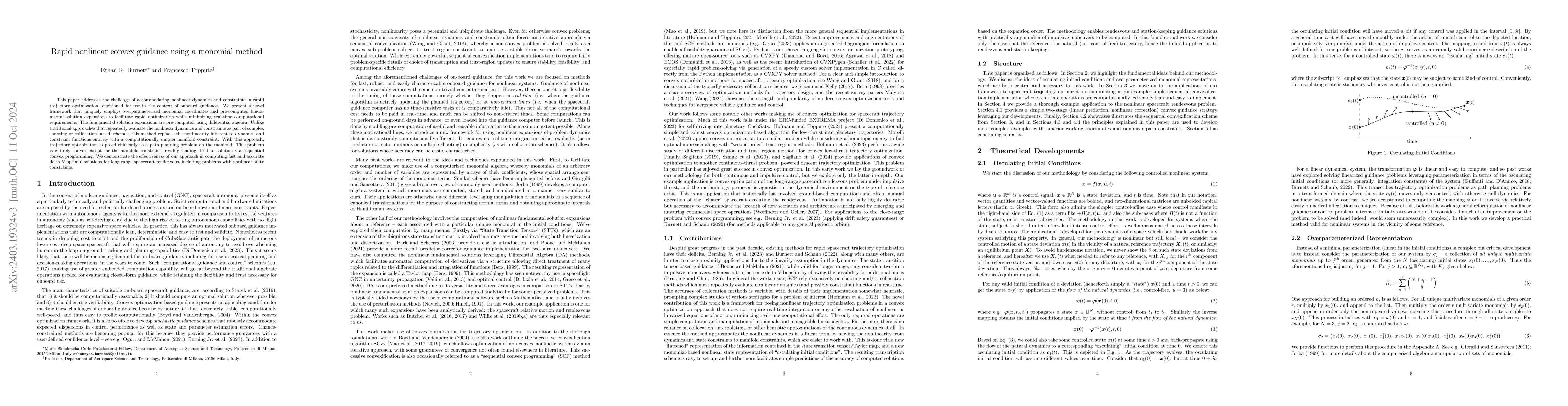 Thumbnail for Rapid nonlinear convex guidance using a monomial method