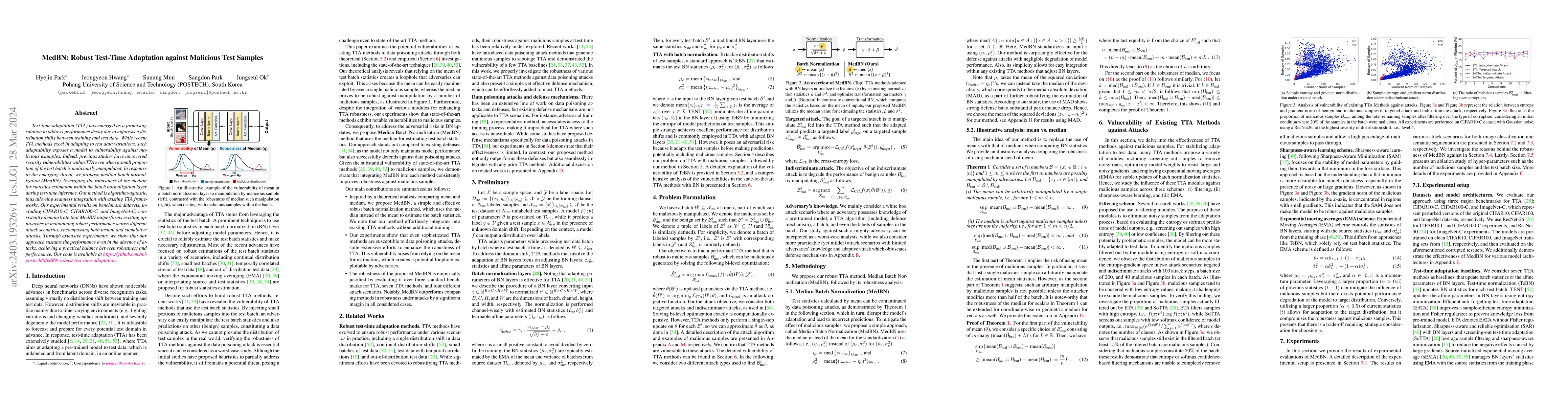 Thumbnail for MedBN: Robust Test-Time Adaptation against Malicious Test Samples