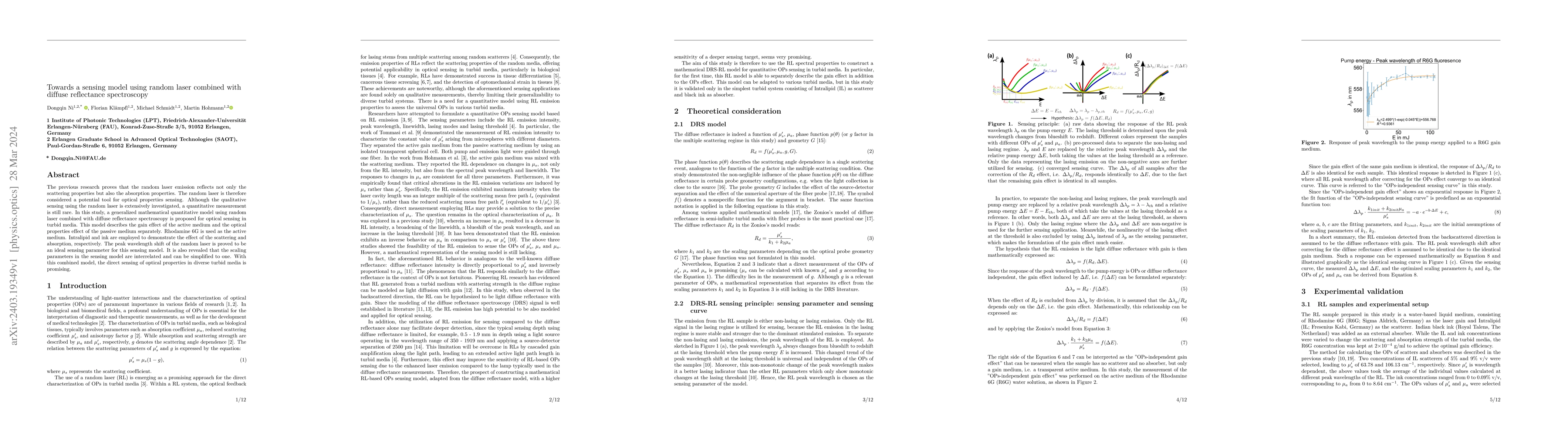 Thumbnail for Towards a sensing model using random laser combined with diffuse
  reflectance spectroscopy