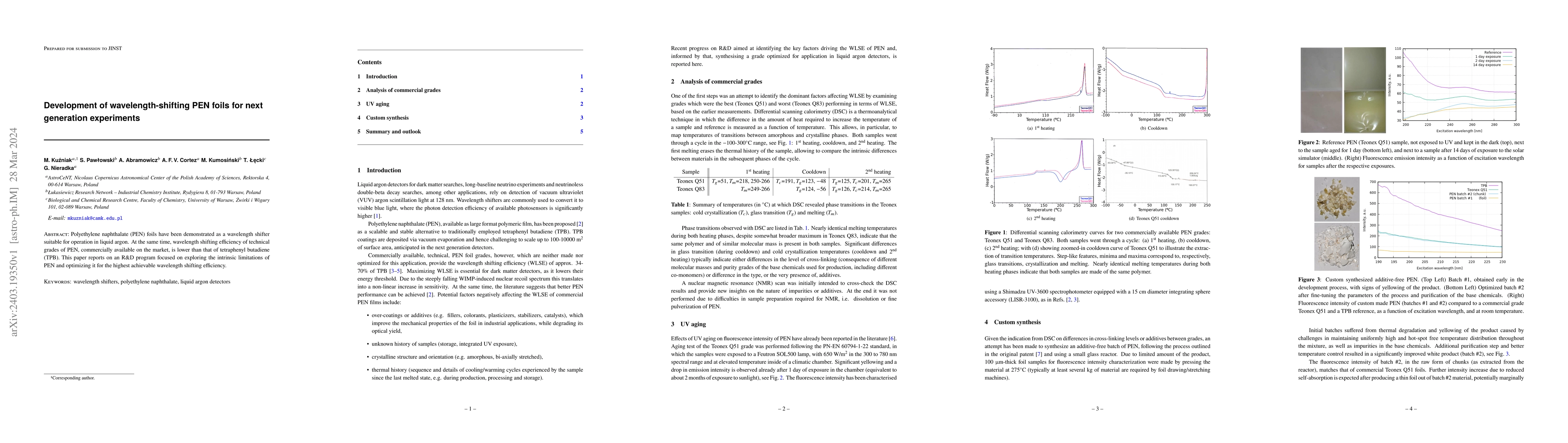 Thumbnail for Development of wavelength-shifting PEN foils for next generation
  experiments