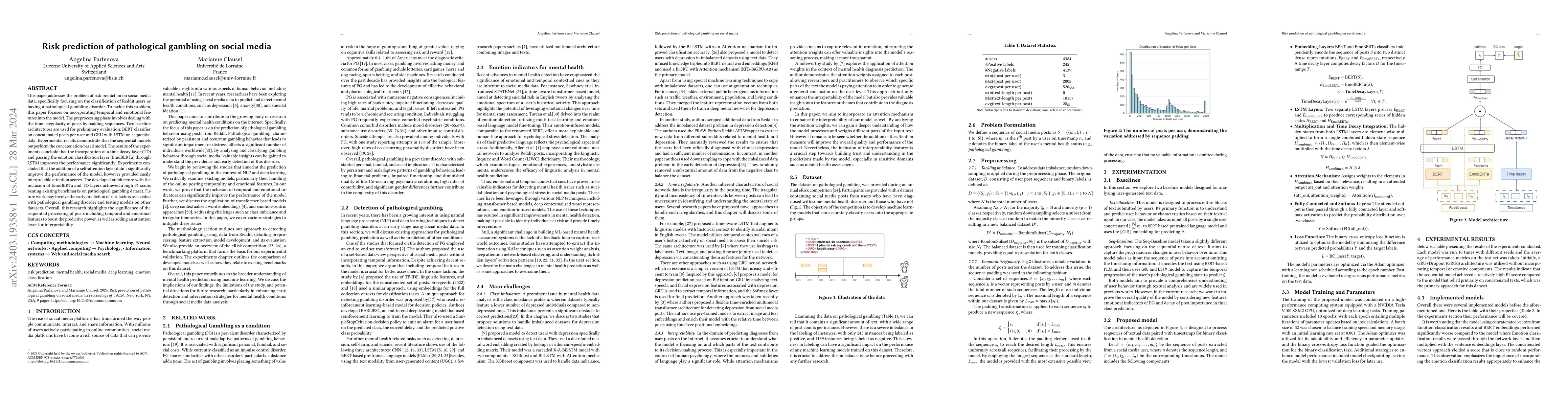 Thumbnail for Risk prediction of pathological gambling on social media