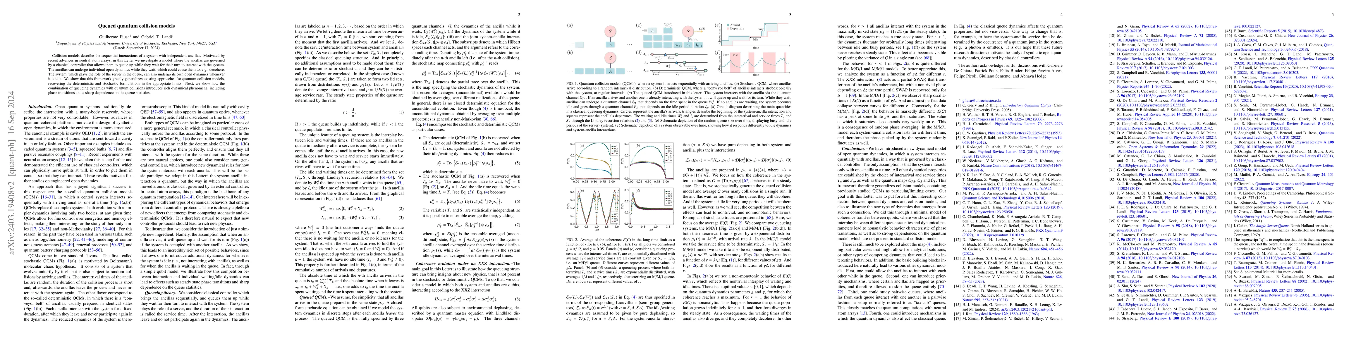 Thumbnail for Queued quantum collision models
