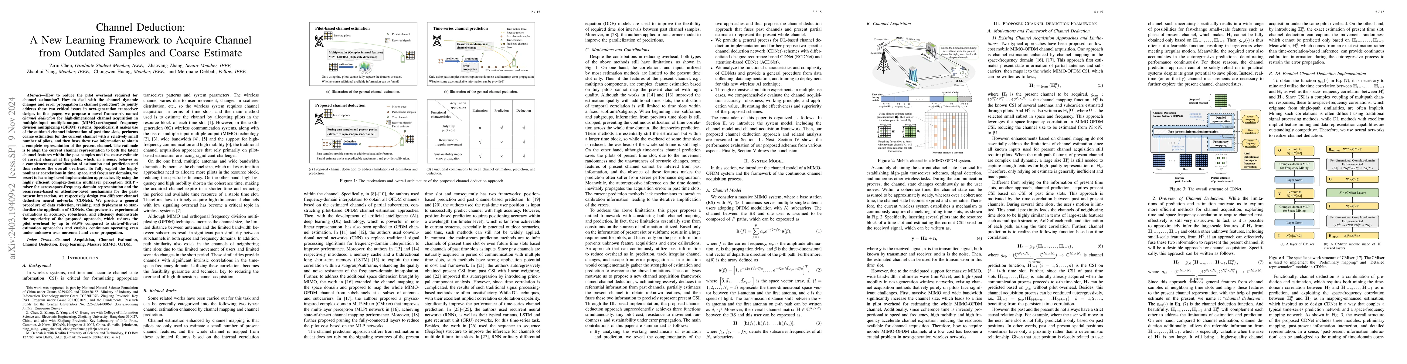 Thumbnail for Channel Deduction: A New Learning Framework to Acquire Channel from
  Outdated Samples and Coarse Estimate