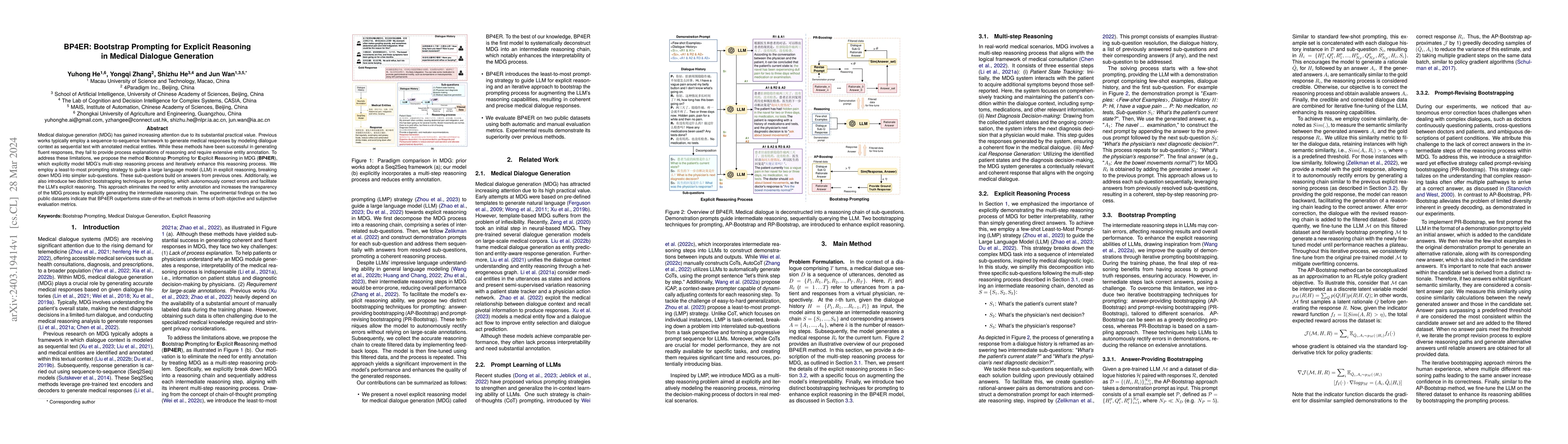 Thumbnail for BP4ER: Bootstrap Prompting for Explicit Reasoning in Medical Dialogue
  Generation