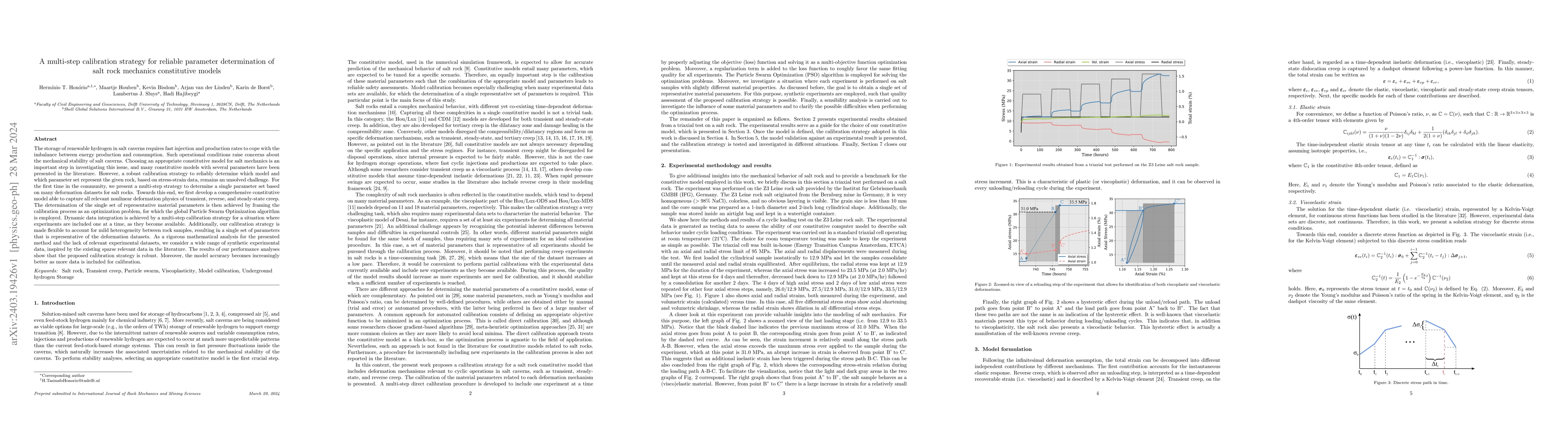 Thumbnail for A multi-step calibration strategy for reliable parameter determination
  of salt rock mechanics constitutive models