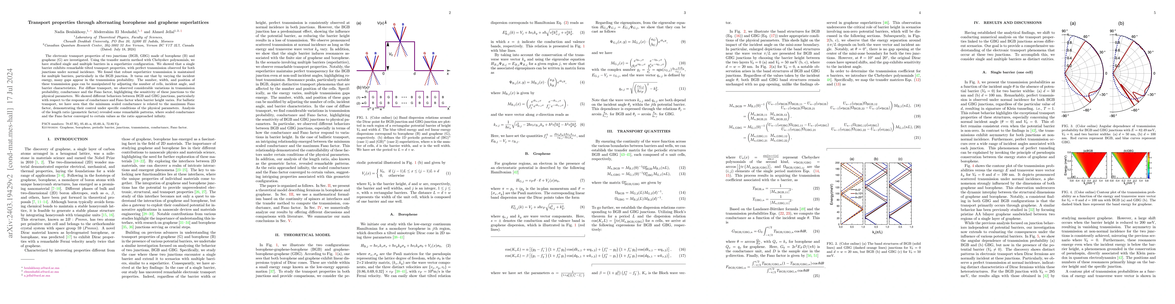 Thumbnail for Transport properties through alternating borophene and graphene
  superlattices
