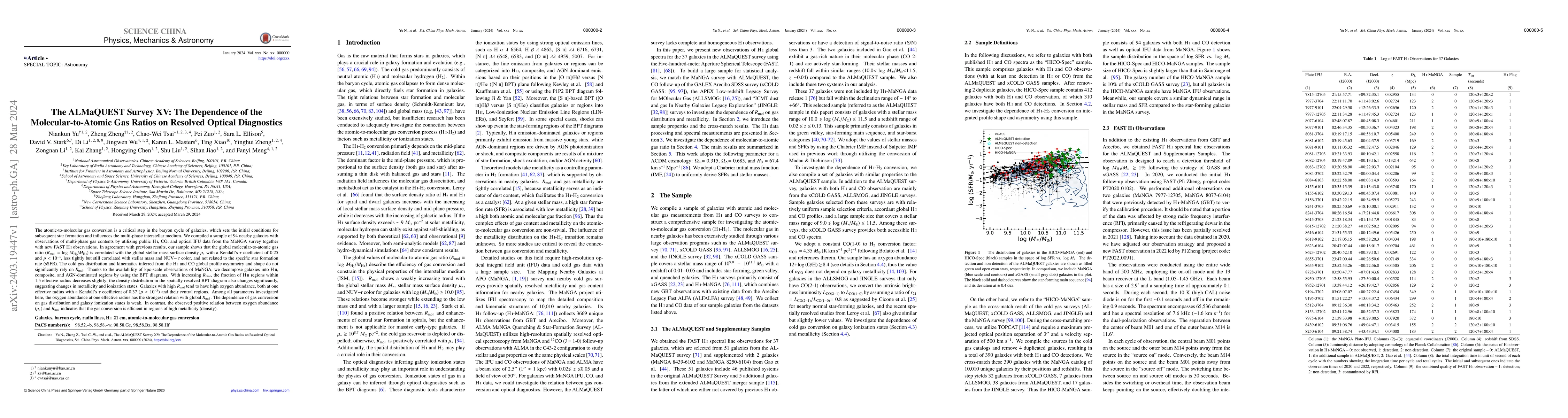 Thumbnail for The ALMaQUEST Survey XV: The Dependence of the Molecular-to-Atomic Gas
  Ratios on Resolved Optical Diagnostics
