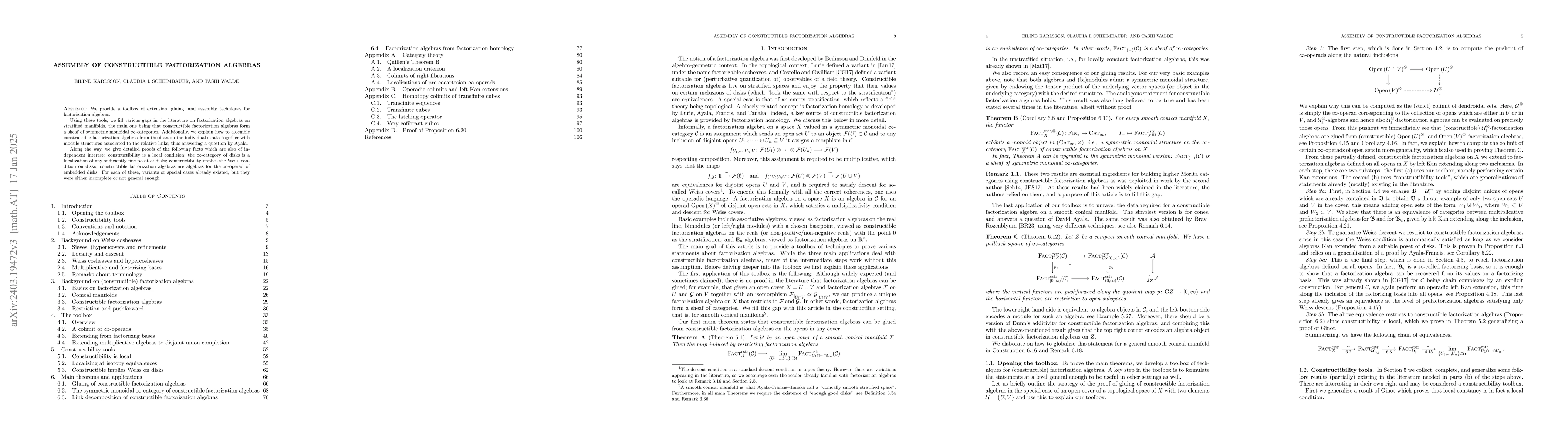 Thumbnail for Assembly of Constructible Factorization Algebras