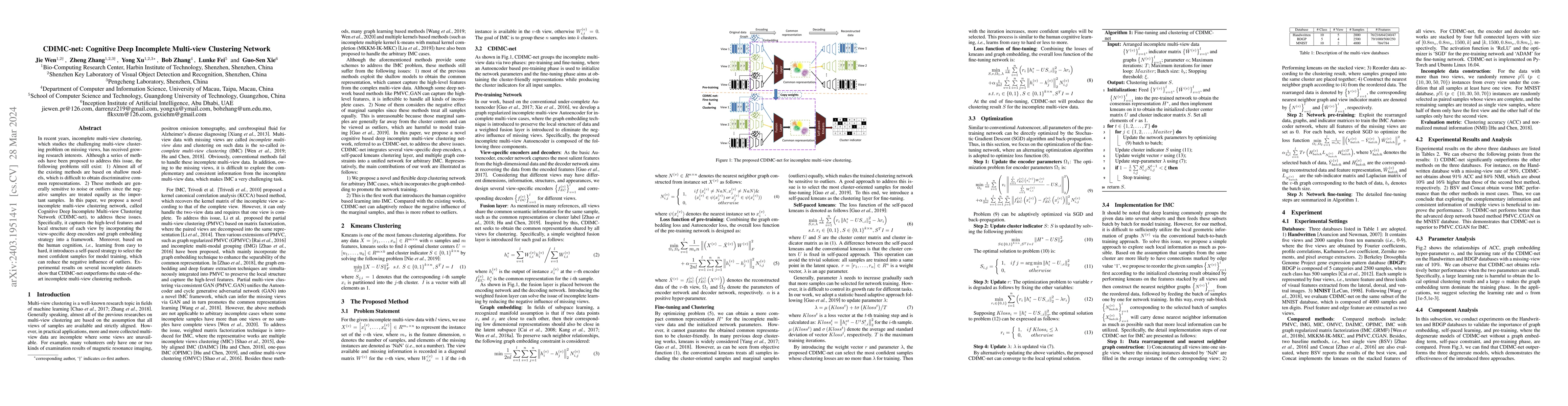 Thumbnail for CDIMC-net: Cognitive Deep Incomplete Multi-view Clustering Network