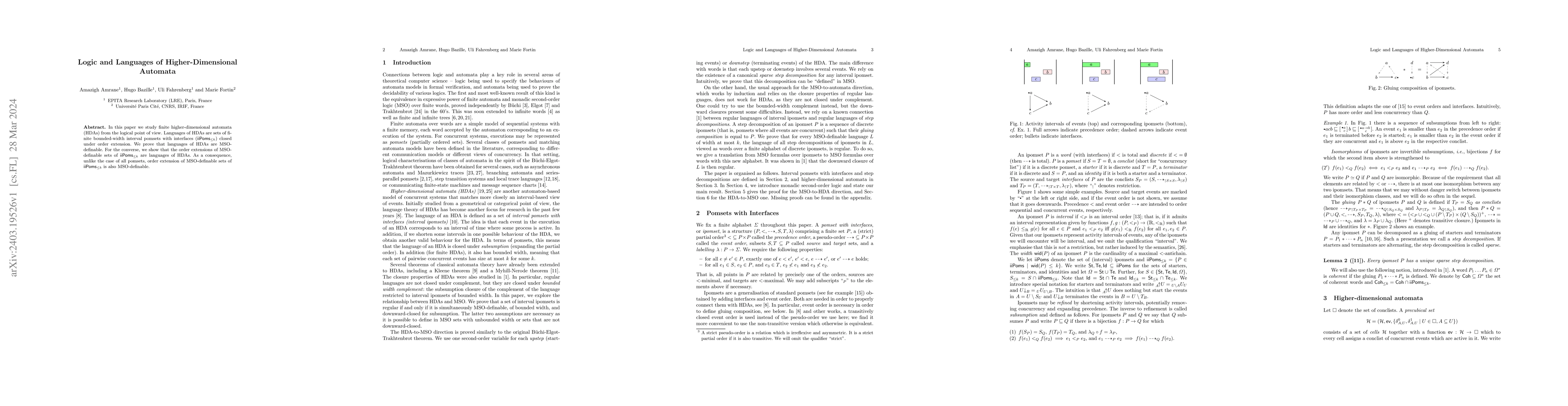 Thumbnail for Logic and Languages of Higher-Dimensional Automata