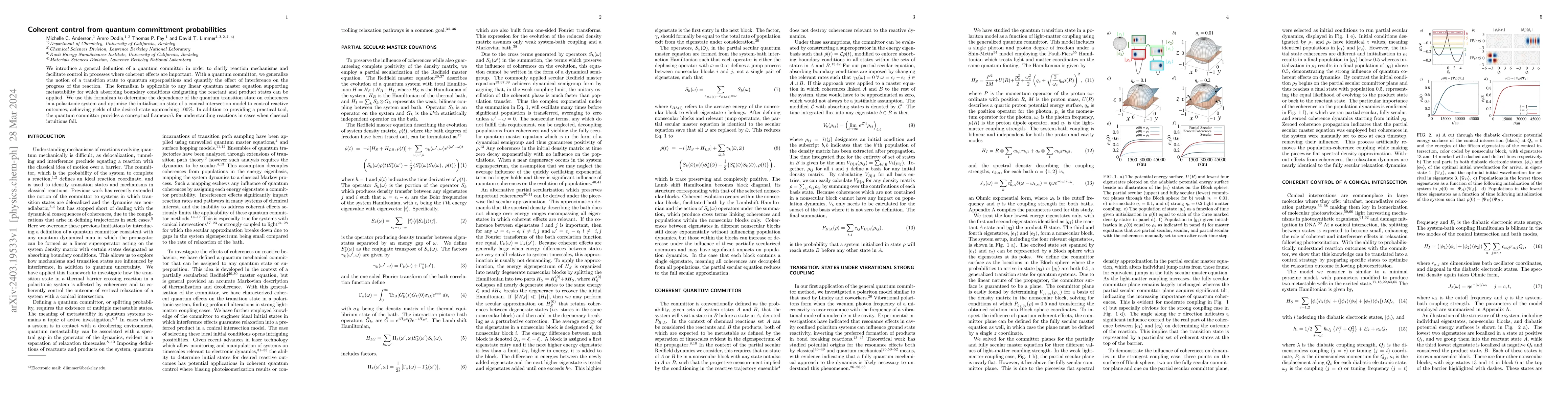 Thumbnail for Coherent control from quantum committment probabilities